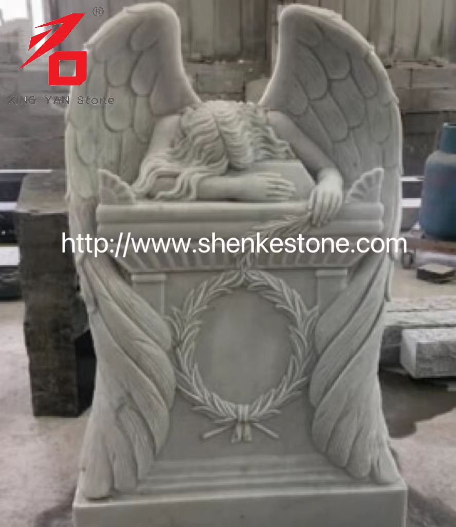 Cumpărați statuie înger din marmură albă din fabrica Haobo