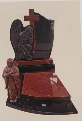 China Xingyan - Tema religioasă cu temă de sculptură de piatră (în formă de înger și fecioară Maria)