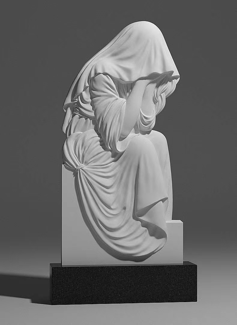 Chineză Xingyan Russian Style Mourning Madonna Tema Artă Mormânt