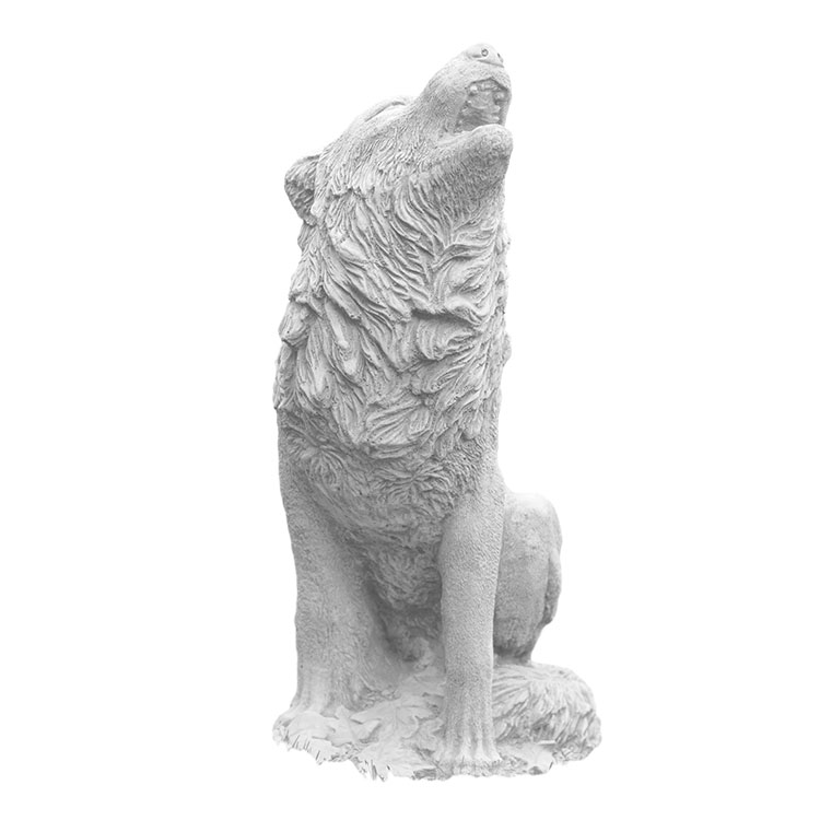 Statuie animal de marmură lup