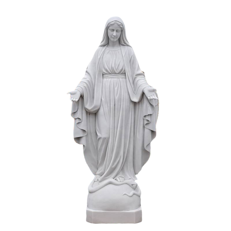 Statuia Fecioarei Maria din gradina de marmura