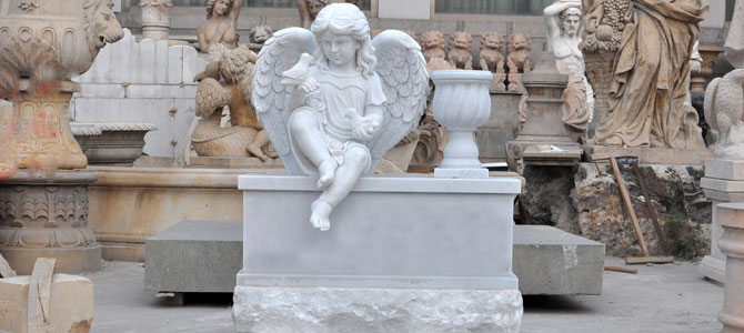 Sculptură decorativă de piatră decorativă a lui Xingyan aripi de grădină cu aripi